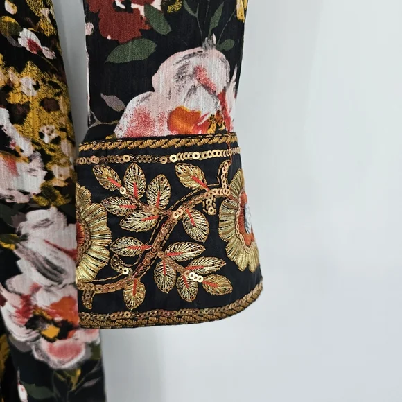 Aratta Silent Journey Savannah Floral wrap Hi Low Dress Womens Size Small New!